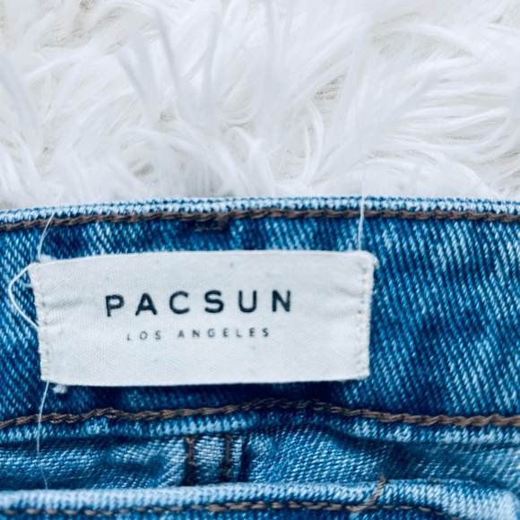 PacSun Embroidered mom Blue Jean five pocket button fly size 25 - Picture 5 of 6